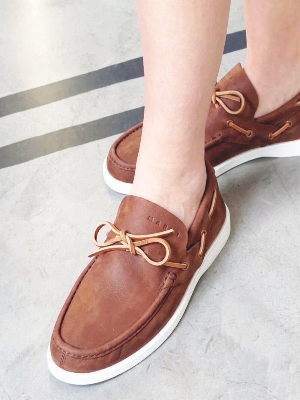 MARNI Tan Nubuck Boat Shoes IT 39 / US 9 - Picture 12 of 12